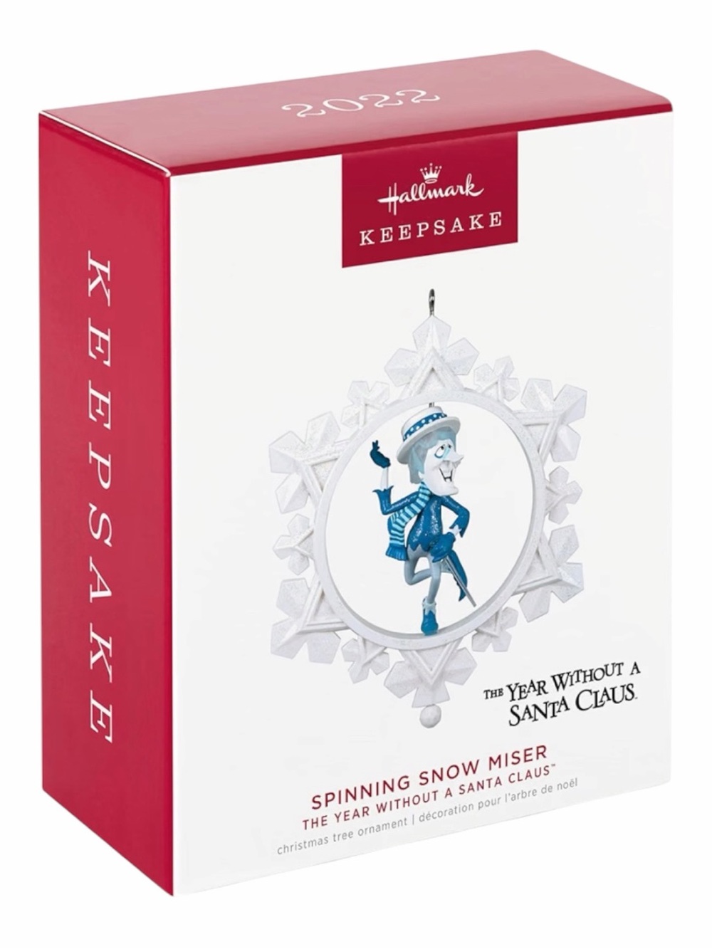Hallmark Keepsake Spinning Snow Miser Christmas Tree Ornament - Blue & White NIB